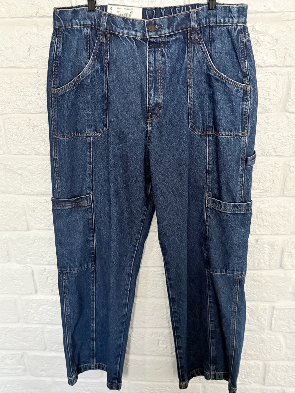 NWT Arizona Jean Co Skater Jeans Highest Rise Wide Leg Baggy Carpenter Jeans 17